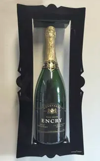 Big Portrait plexiglas flessenlijst – Lijst van zwart plexiglas voor een champagne-magnum