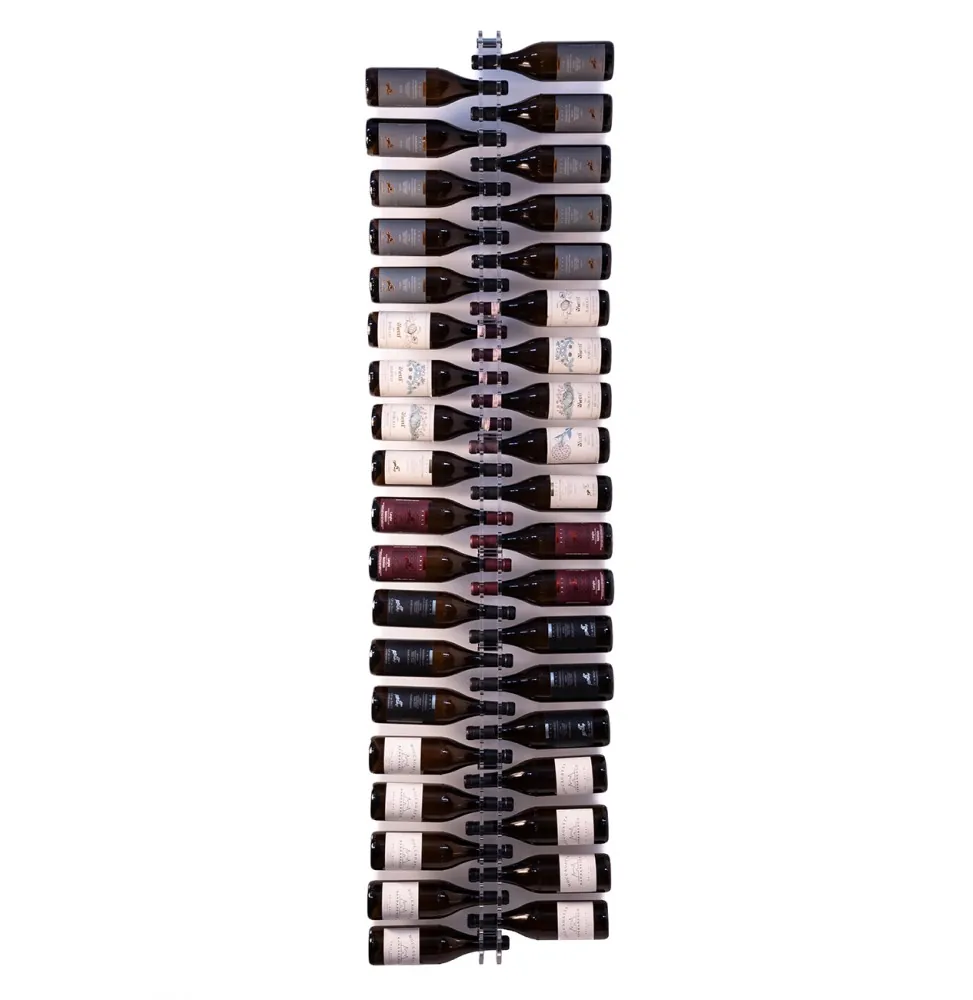 Esse plexiglas wijnrek – S-vormig wanddisplay voor 38 flessen