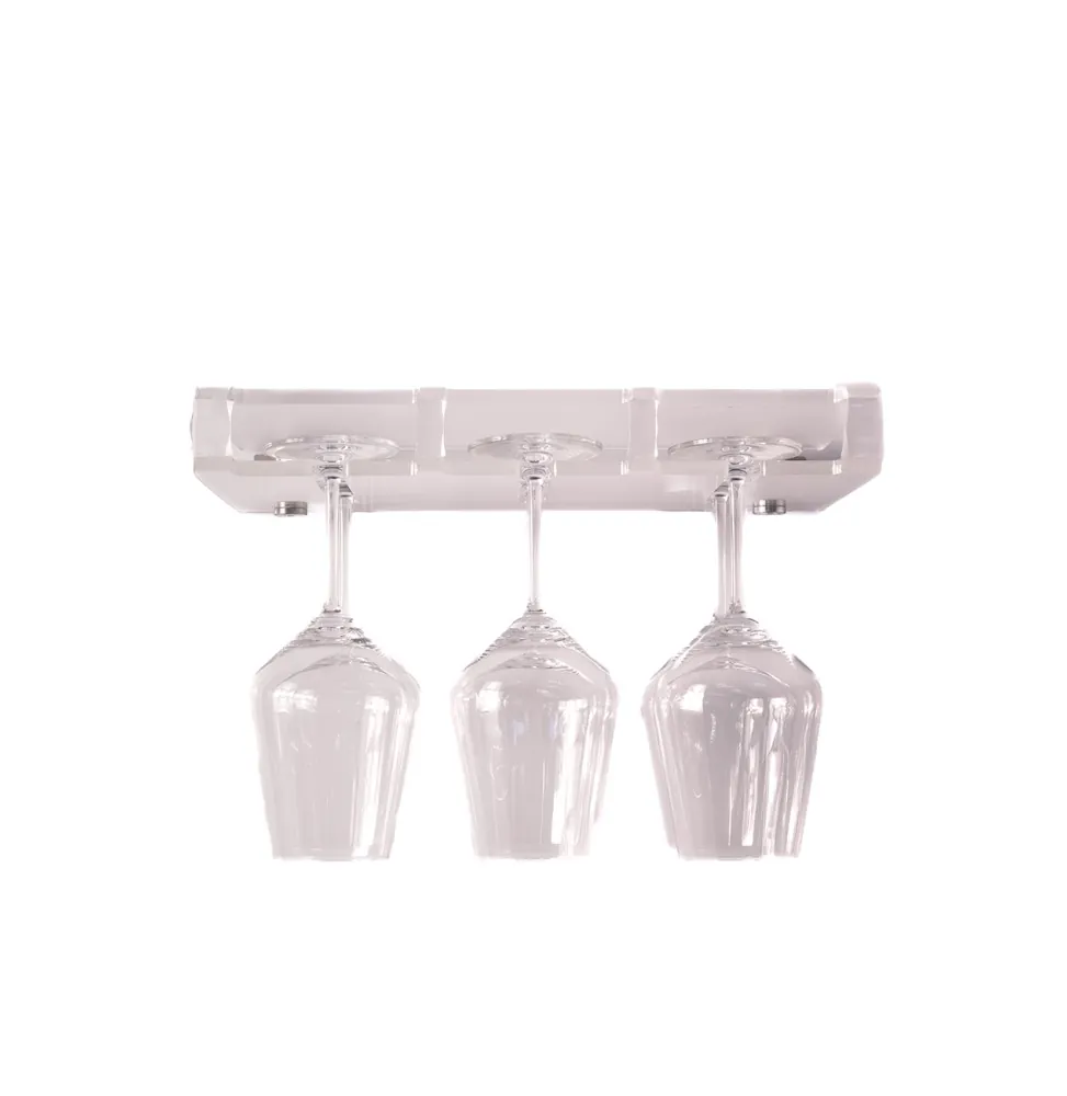 Line6 plexiglas glazenrek – Glazenrek van gesatineerd plexiglas voor 6 glazen