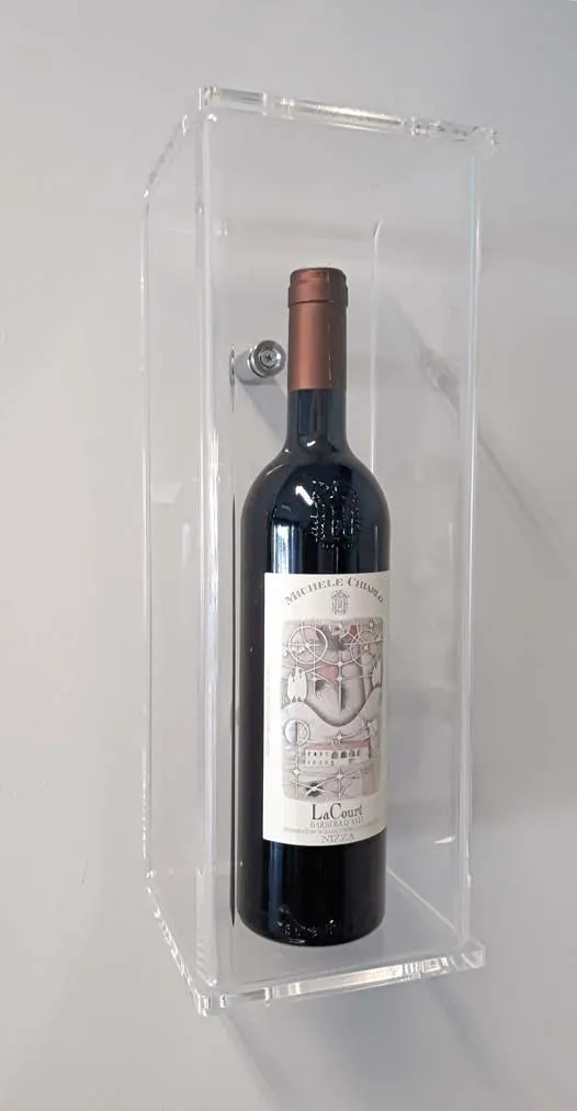 Teca Simple plexiglas wijnvitrine – Open vitrine voor één fles