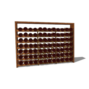 OAKZZ Low Rack (84 flessen) eiken houten wijnrek