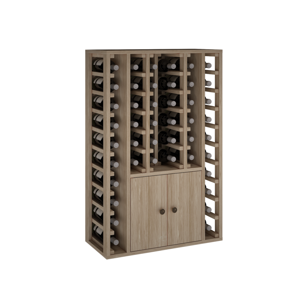 wijnrek hout met kast, houten wijnrek met kast