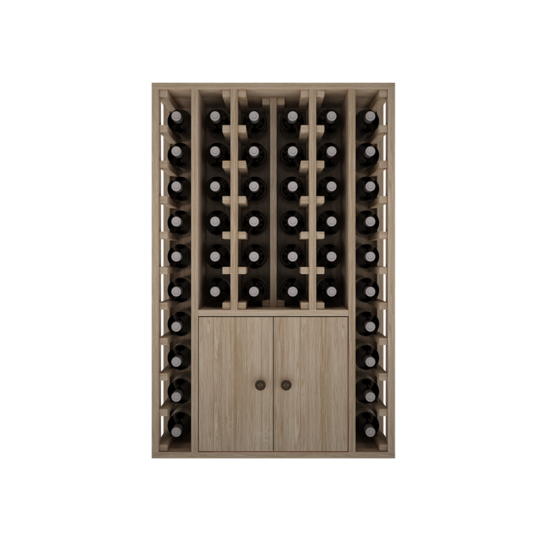 wijnrek hout met kast, houten wijnrek met kast