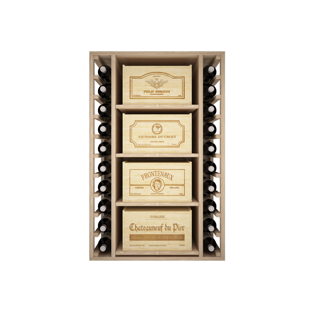 wijnkistenrek, wijnkistrek, houten wijnrek, wijnrekken, wijnrek hout