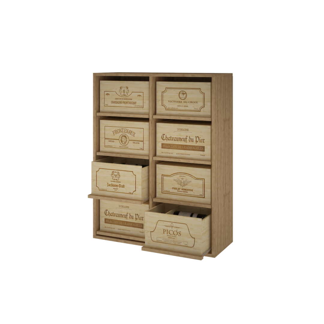 Wijnkistrek, wijnkistenrek. wijnkast