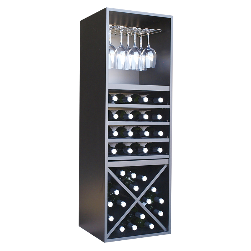 zwart wijnrek, wijnrek zwart