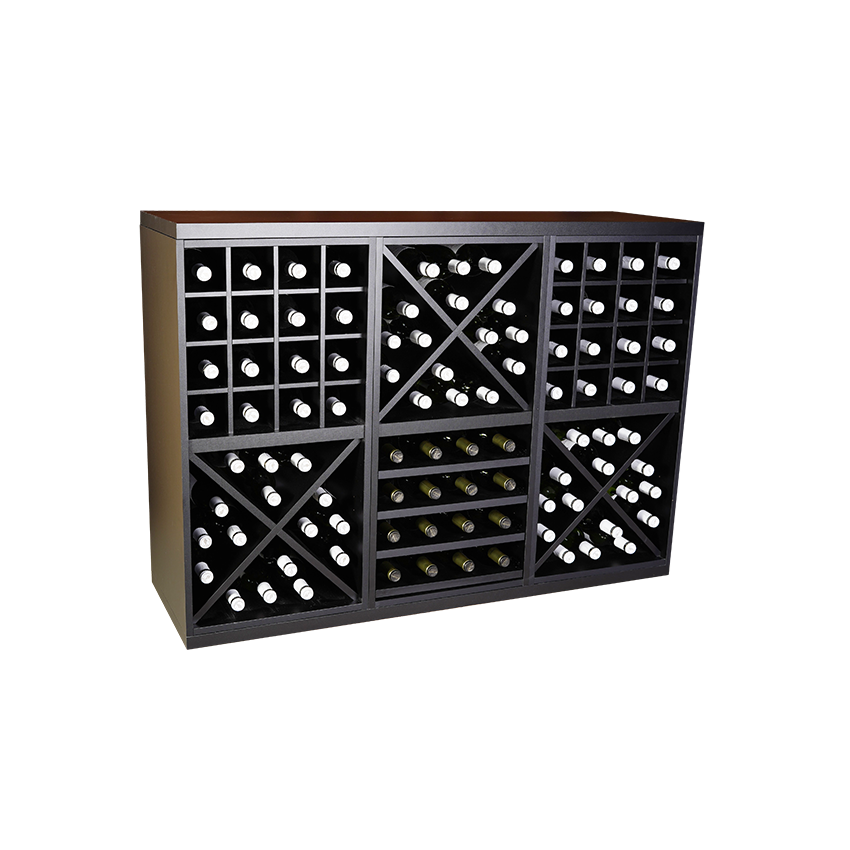 zwart wijnrek, wijnrek zwart