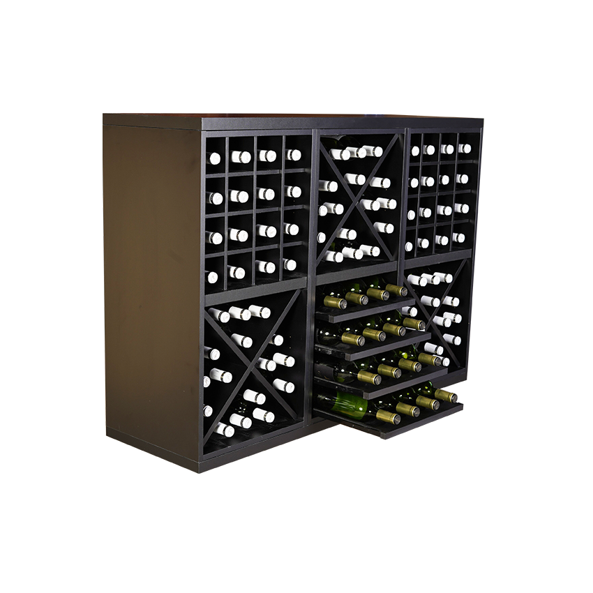 zwart wijnrek, wijnrek zwart