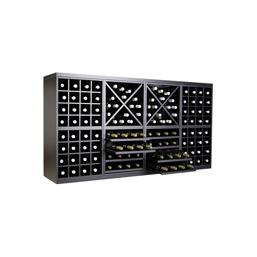 zwart wijnrek, wijnrek zwart